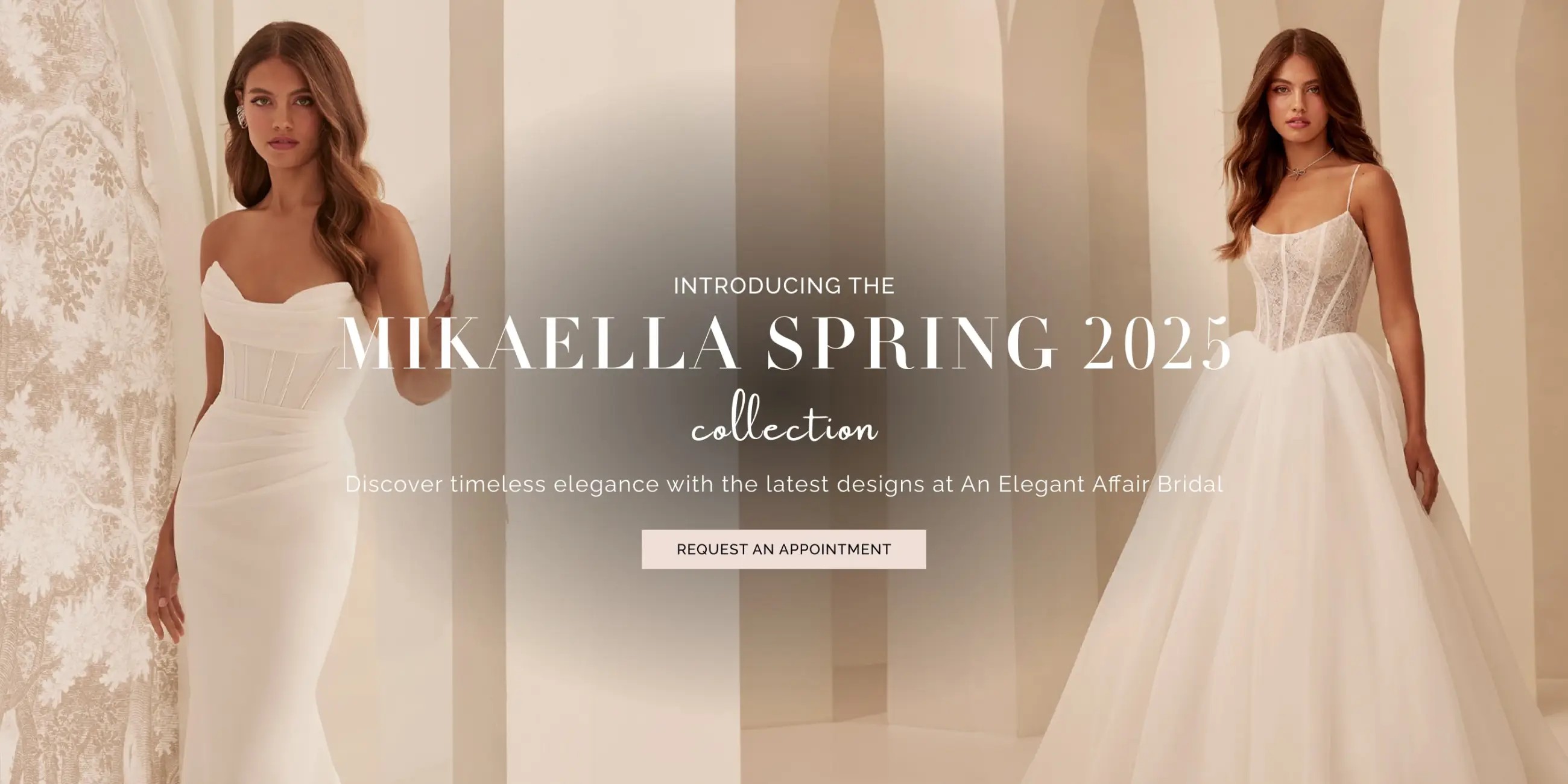 Mikaella Spring 2025 Collection Desktop Banner